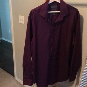 Calvin Klein button-up deep purple shirt 17, 34-35